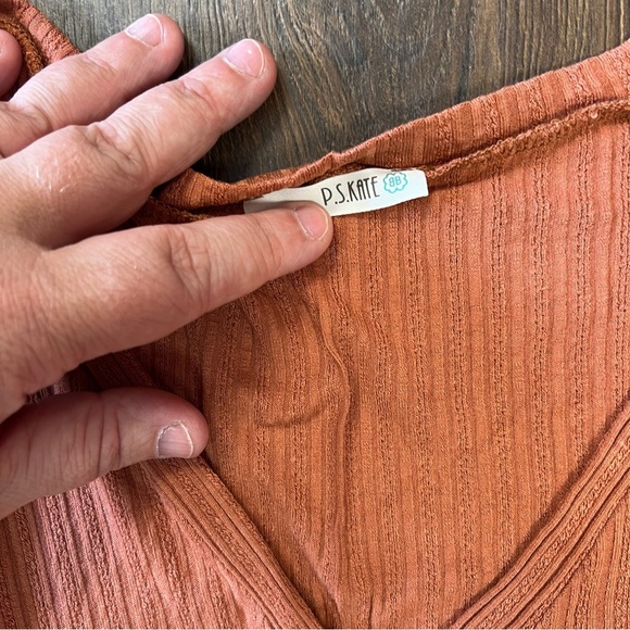 PS KATE Sleeveless Top Cozy Pointelle SZ LG - Picture 3 of 5